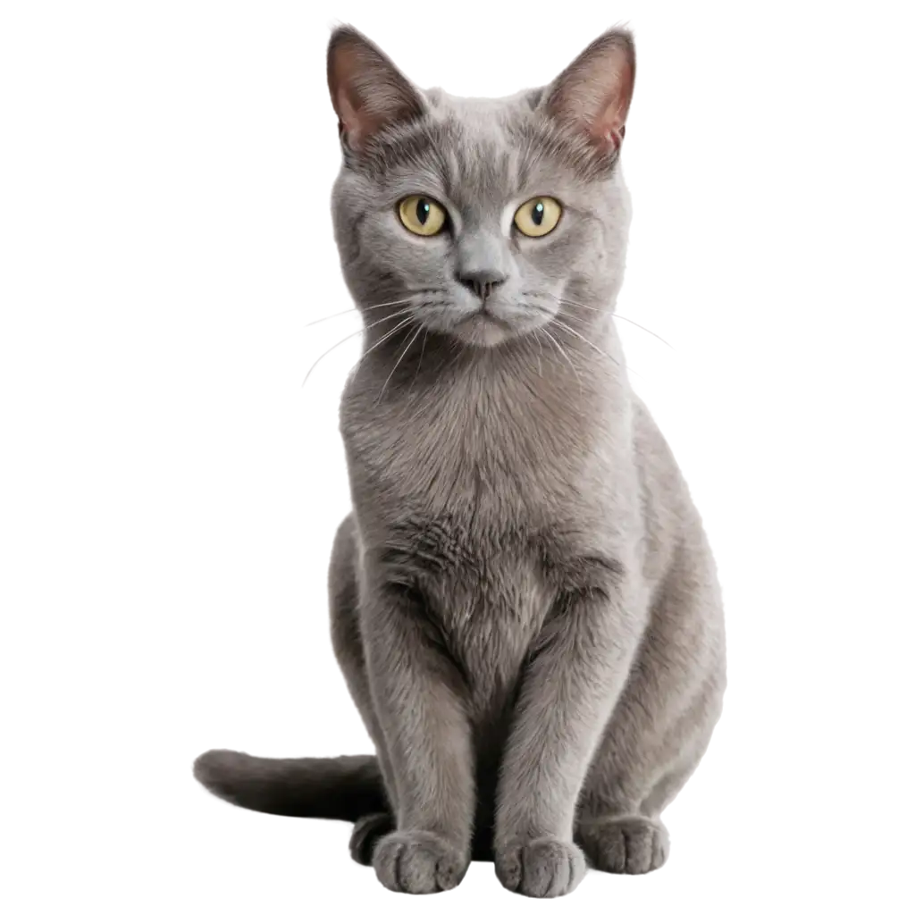 HighQuality-PNG-Image-of-a-Grey-Cat-Enhance-Your-Projects-with-Clear-and-Detailed-Graphics