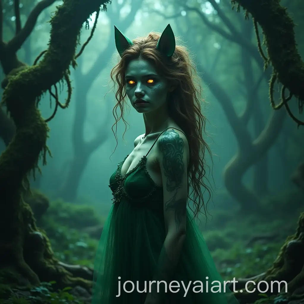 Mystical-Werewolf-Witch-in-Enchanted-Emerald-Forest
