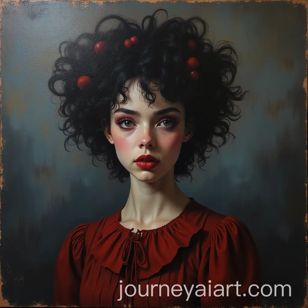 Oil-Painting-Process-of-Lydia-Deetz-in-Artistic-Style