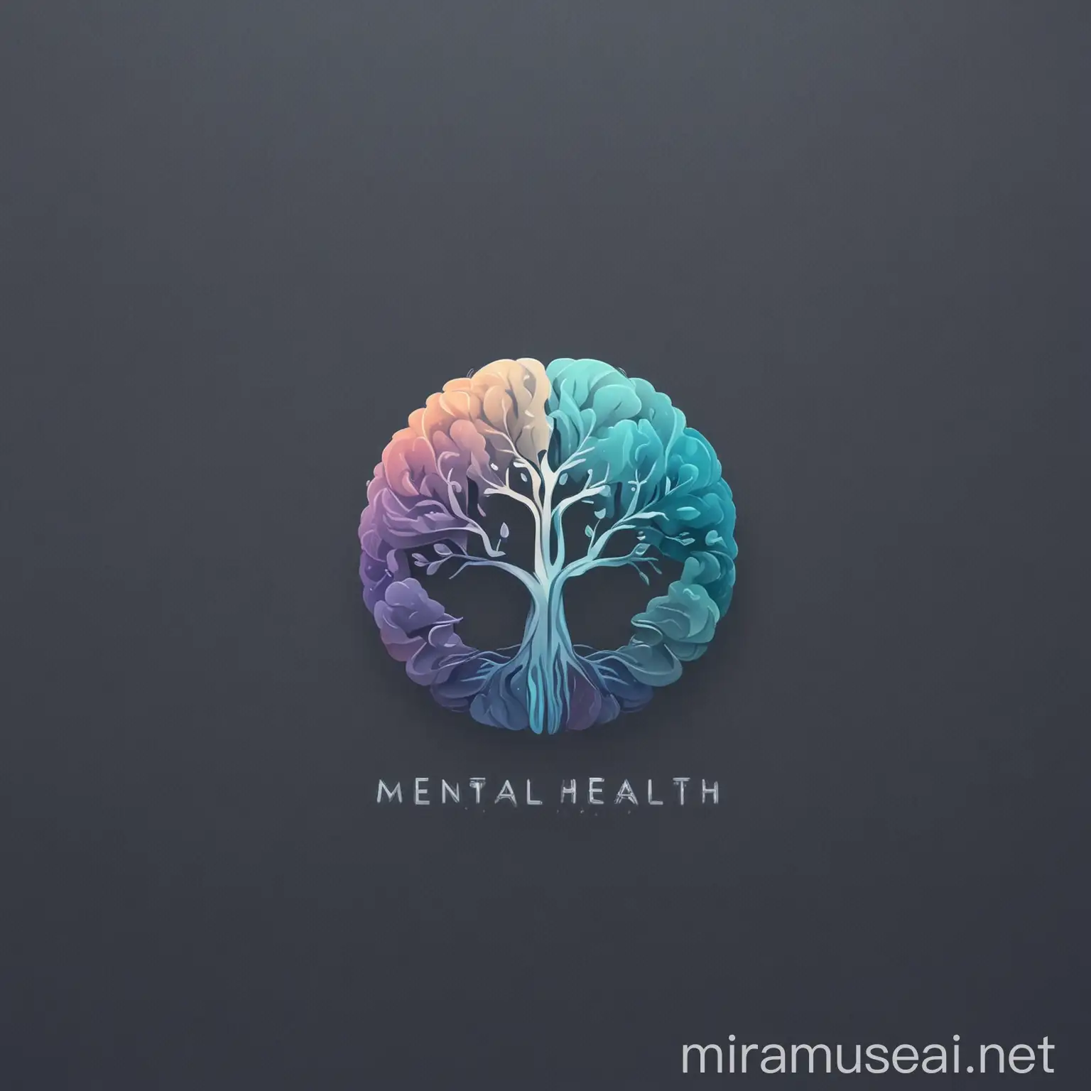 Simple and Elegant Mental Health Logo in Cool Colors