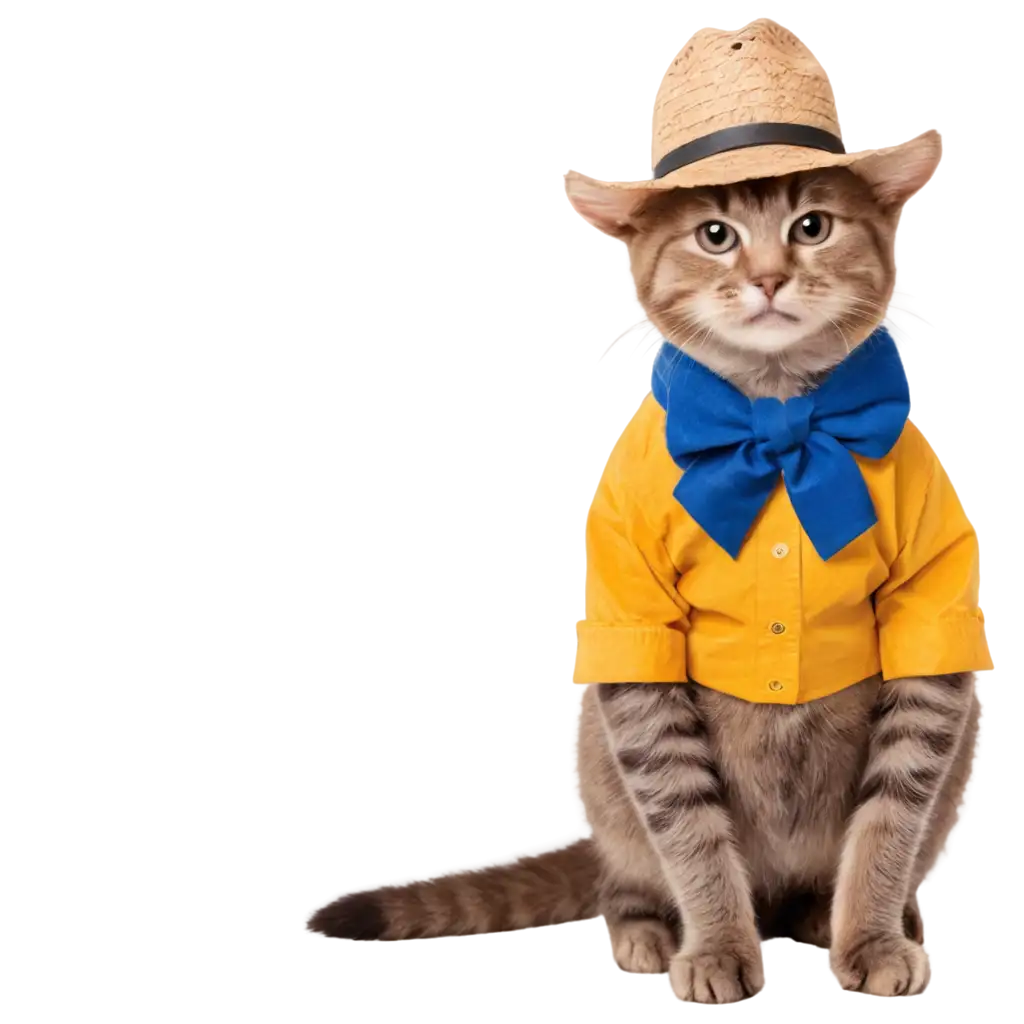 Cat-in-Workers-Clothes-with-Cowboy-Hat-PNG-Image-Unique-and-Versatile-Concept