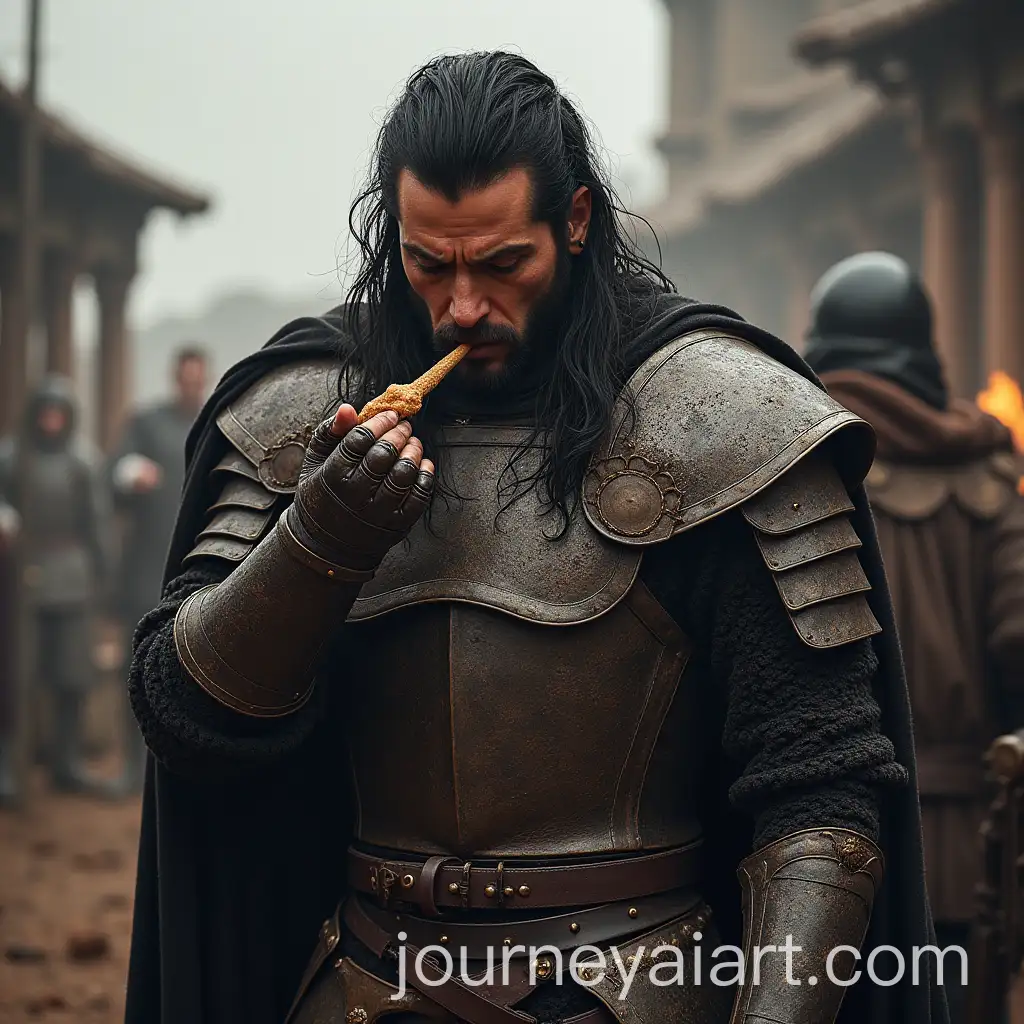 Guts-from-Elden-Ring-Eating-Cevapi-in-Armor