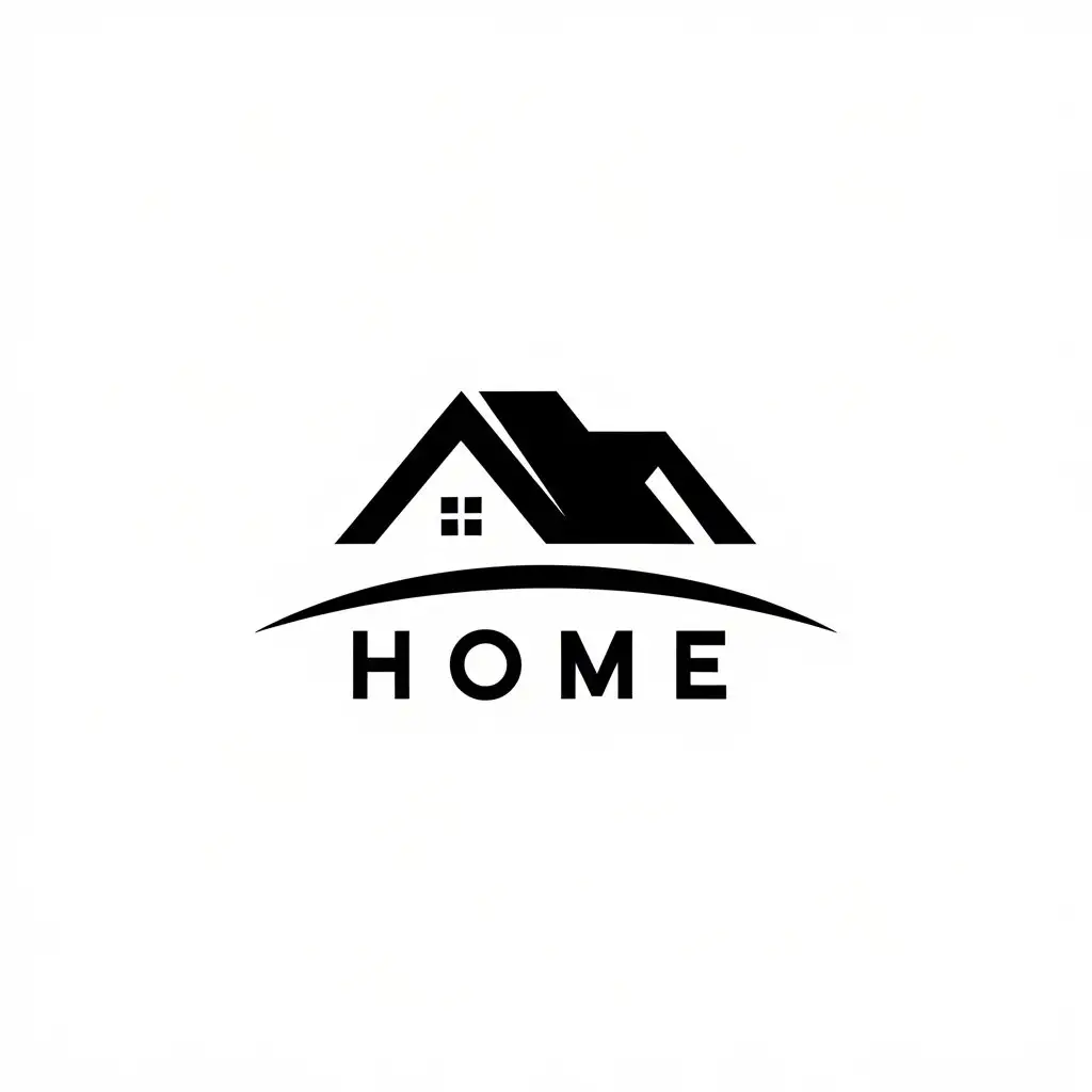 a vector logo design,with the text "home", main symbol:home,Minimalistic,be used in Construction industry,clear background