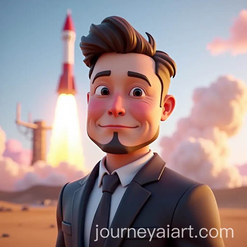 FortniteStyle-Cartoon-Character-in-Suit-with-Launching-Rocket-in-Background