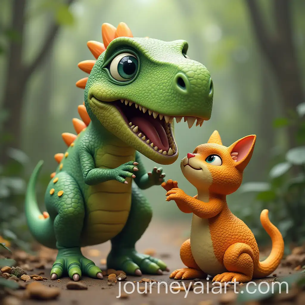 Big-Green-Dinosaur-Eating-a-Ginger-Cat