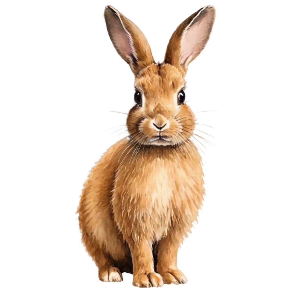 Realistic-Rabbit-Watercolor-PNG-Image-Exquisite-Artistry-and-Clarity