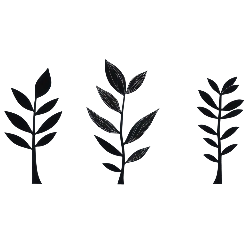 Abstract-Black-Plants-PNG-Image-HighQuality-Transparent-Background-for-Creative-Projects