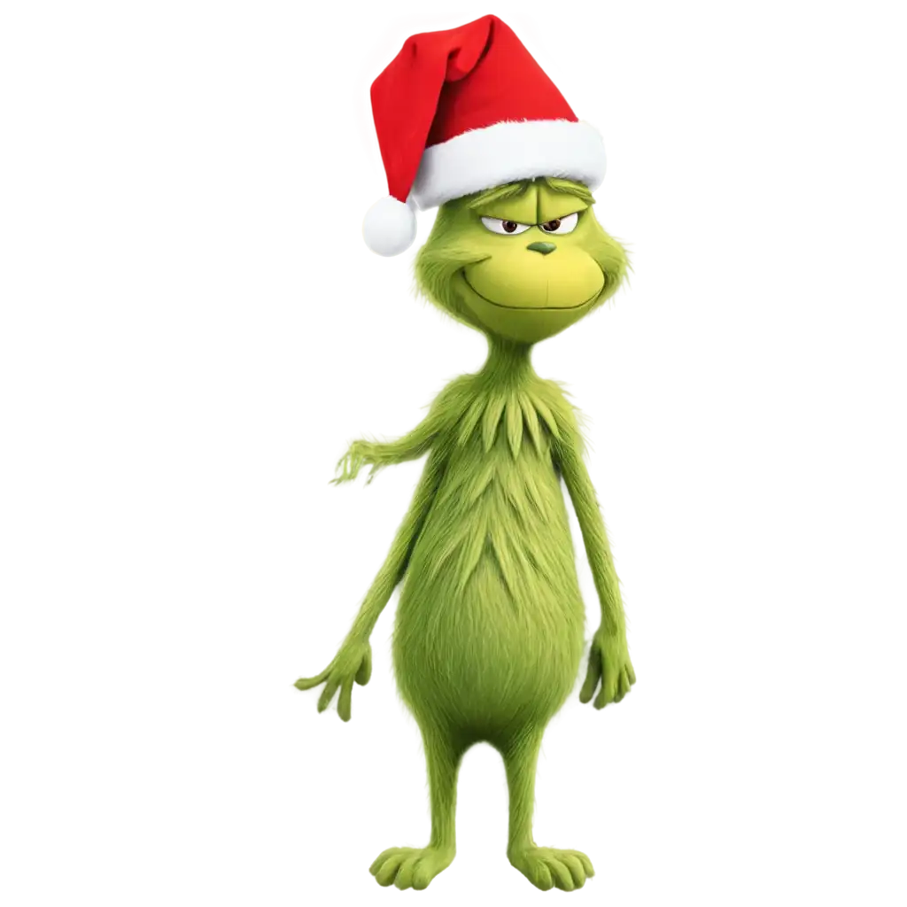 Grinch-Wearing-Christmas-Hat-PNG-Perfect-for-HolidayThemed-Designs