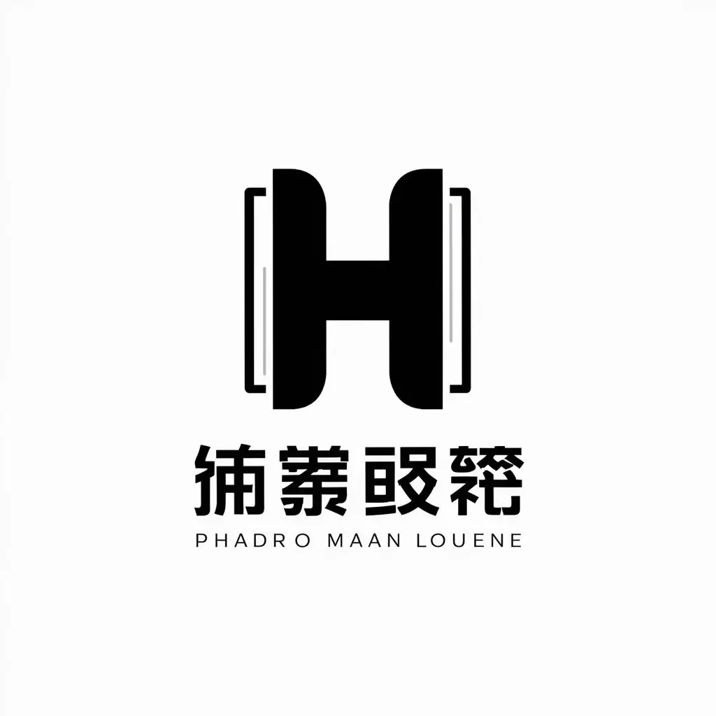 a vector logo design,with the text "H", main symbol:book, Chinese characters,Moderate,be used in Others industry,clear background