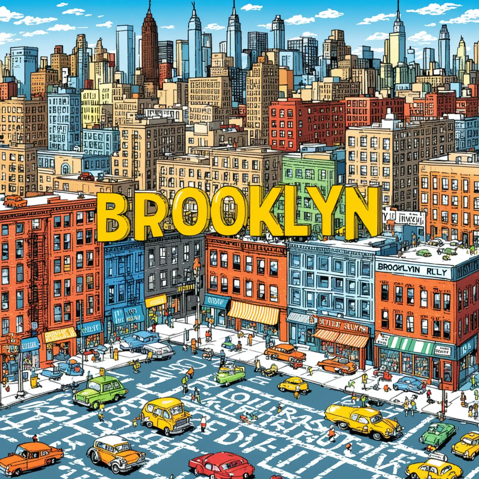 Colorful Brooklyn Word Search on a Bright Sunny Day