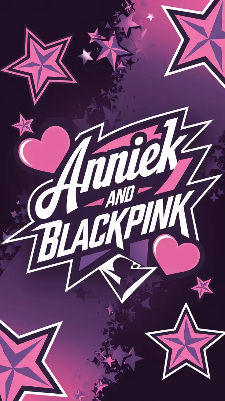 Kpop-Style-Wallpaper-with-Anniek-and-Blackpink-Logo