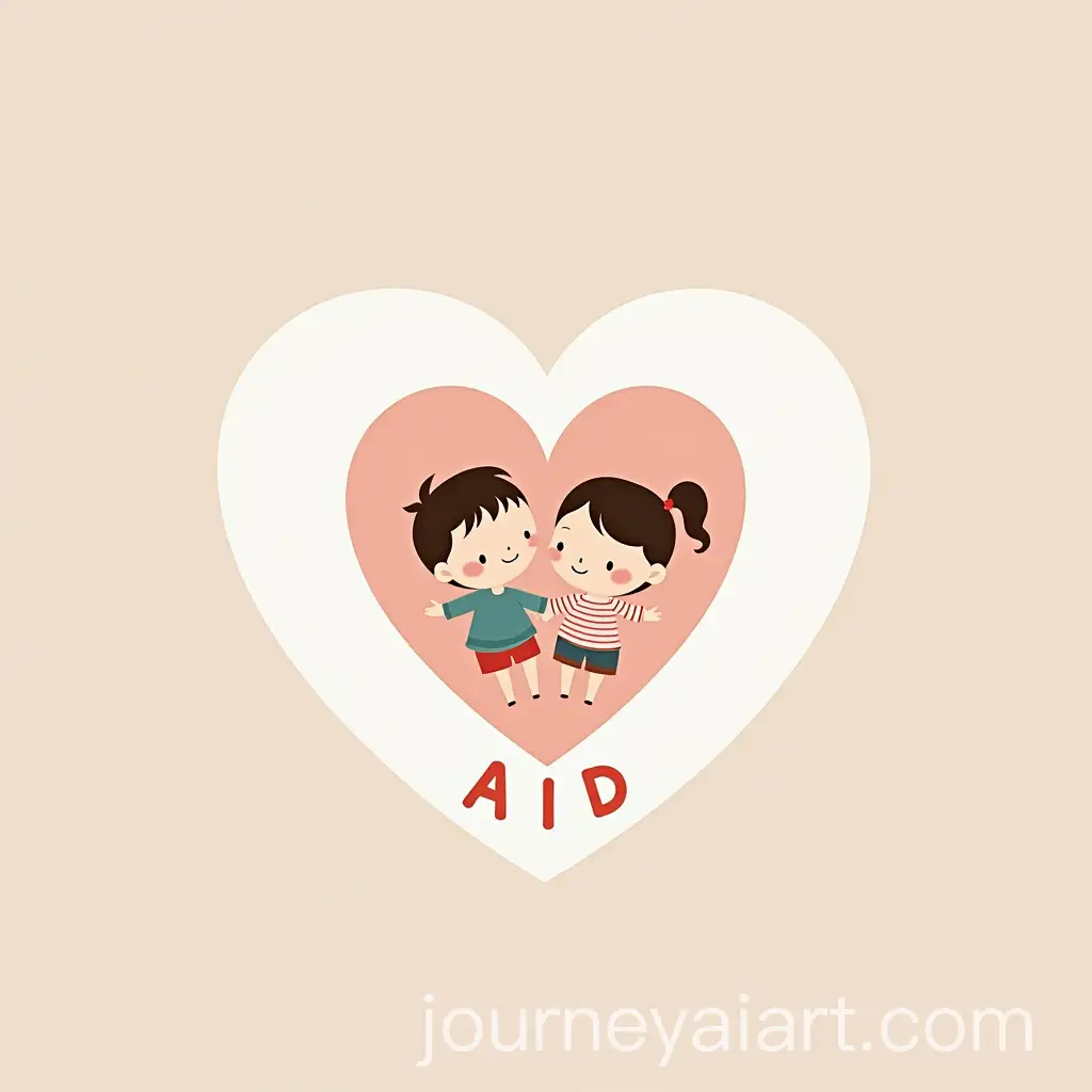Logo-Design-for-Aida-Baby-Store-Featuring-Boy-and-Girl-in-Heart-Shape