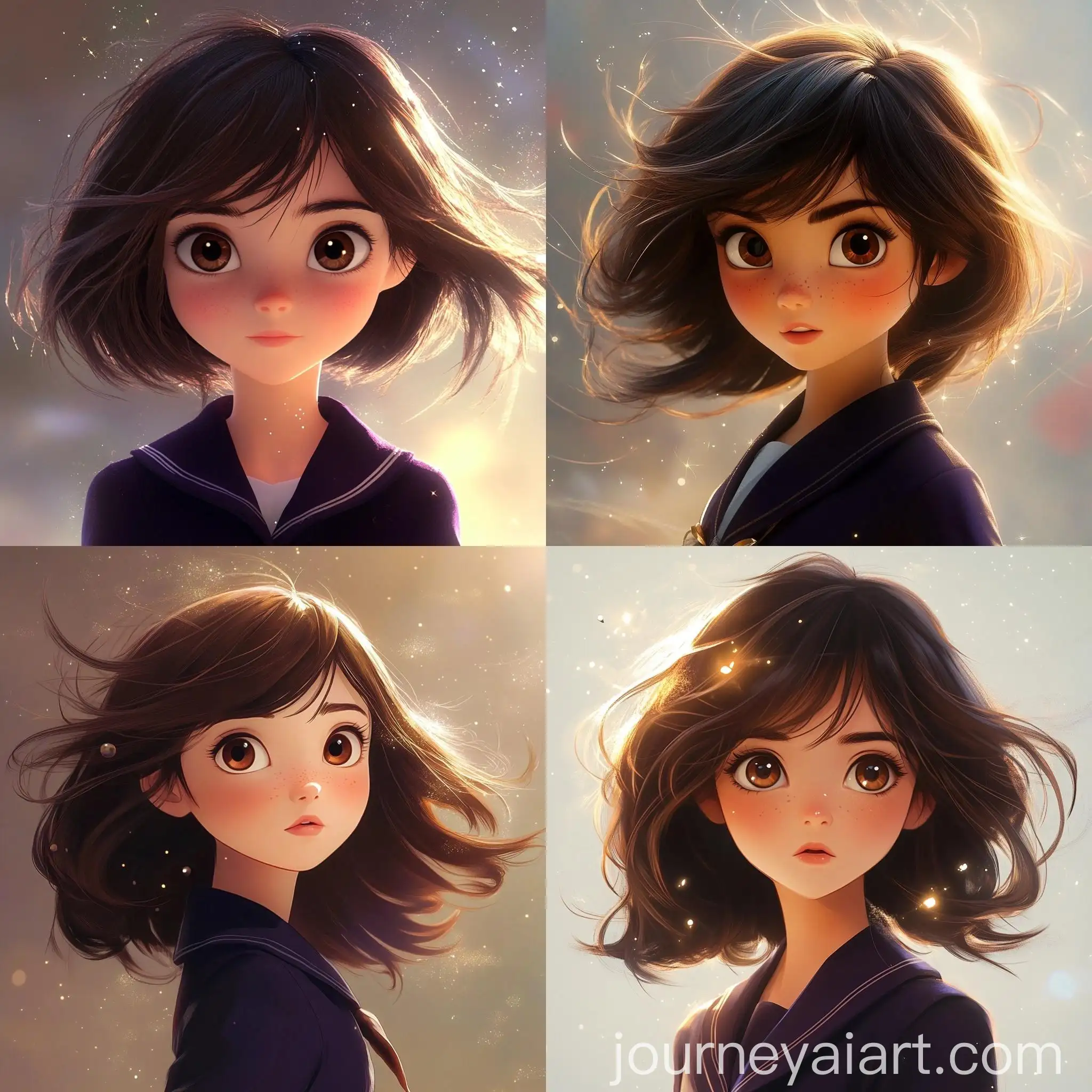 Girl-in-Miraculous-Ladybug-Movie-Style-School-Uniform-with-Subtle-Light-Reflection