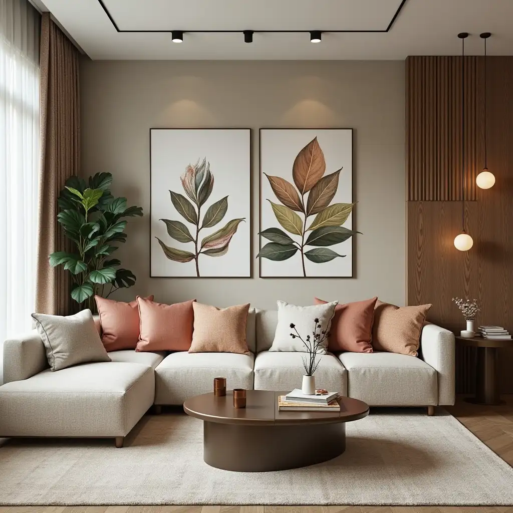 Biophilic-Style-Living-Room-with-Botanical-Pattern-Textiles-and-Luxury-Furniture
