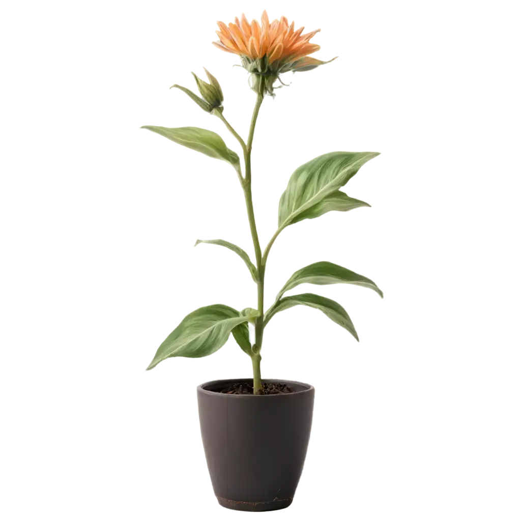 Beautiful-Drawn-Flower-in-Pot-PNG-Image-for-Versatile-Design-Use