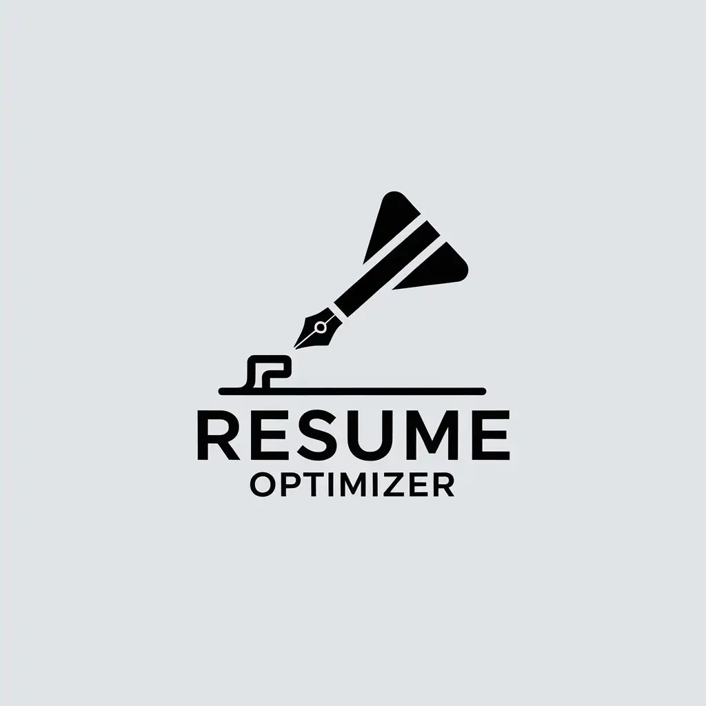 LOGO Design for Resume Optimizer Minimalistic Vector with Pen and Resume Theme