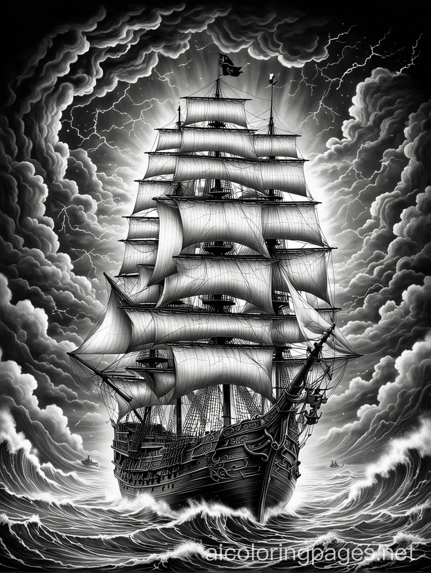 Detailed-Pirate-Ship-Illustration-in-Night-Lightning-Storm