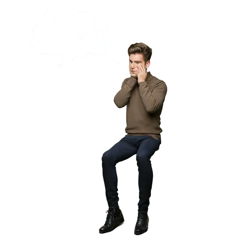 Overthinking-Brain-PNG-Image-HighResolution-Artwork-for-Creative-Visuals