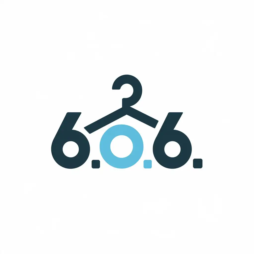 a vector logo design,with the text "6.0.6.", main symbol:Clothes,Moderate,be used in Others industry,clear background