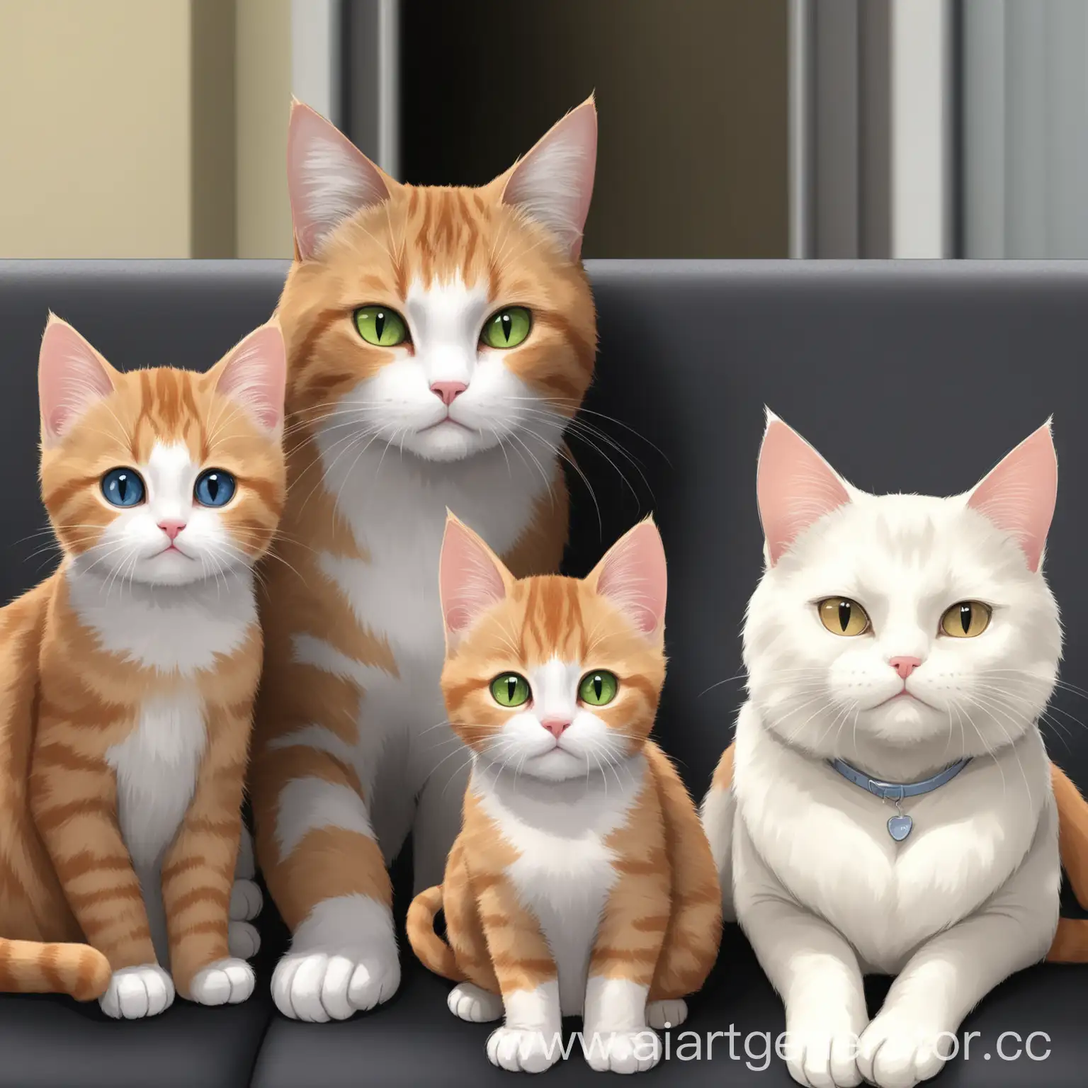 Beautiful-Family-of-HumanCats-Waiting-Together