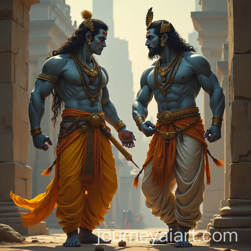 Krishna-and-Arjuna-in-Epic-Battlefield-Scene