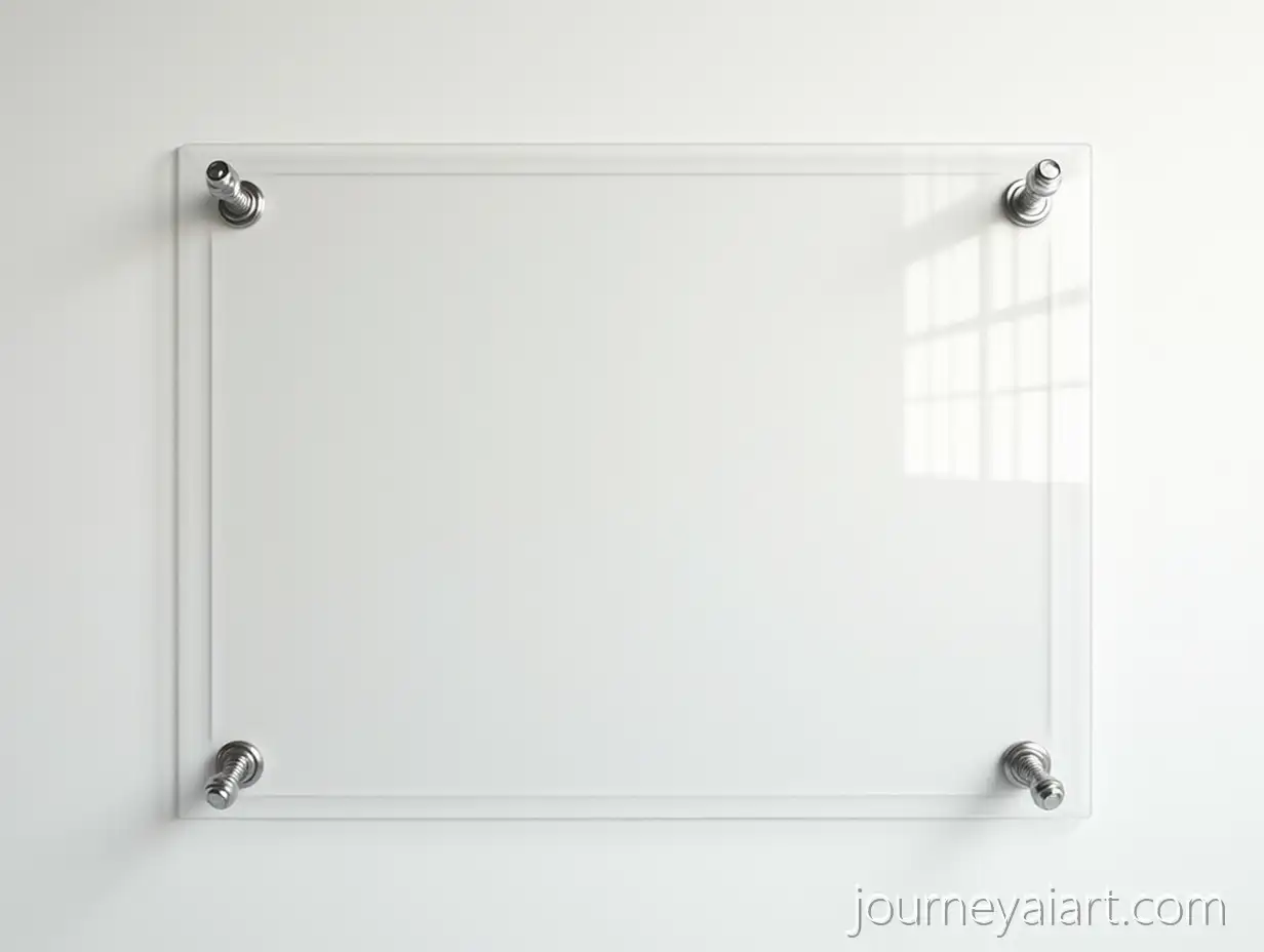 Realistic-Clear-Acrylic-Wall-Panel-Mounted-with-Screws-in-8K-Detail