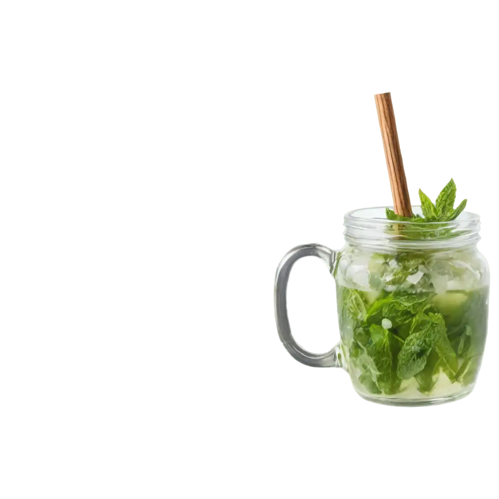 Mint-Mojito-in-Glass-Jar-Bottle-with-Handle-PNG-Image-for-Refreshing-Beverage-Designs