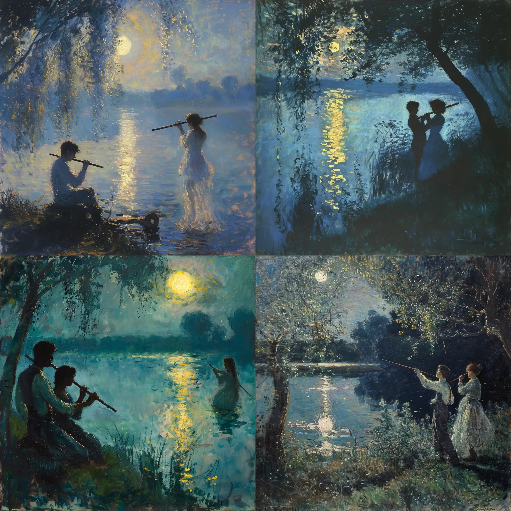 Graceful-Flute-Playing-by-Moonlit-Lake