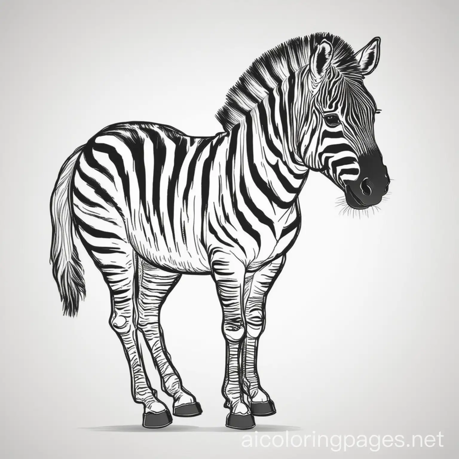 Zebra-Coloring-Page-in-Black-and-White