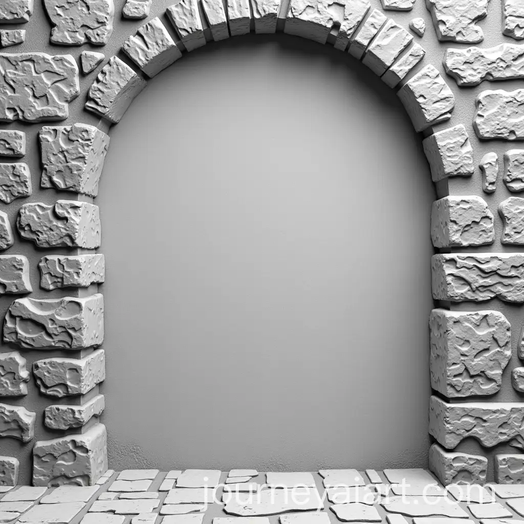 Roman-Ancient-Wall-Mural-Embossed-in-Grayscale-3D-Heightmap