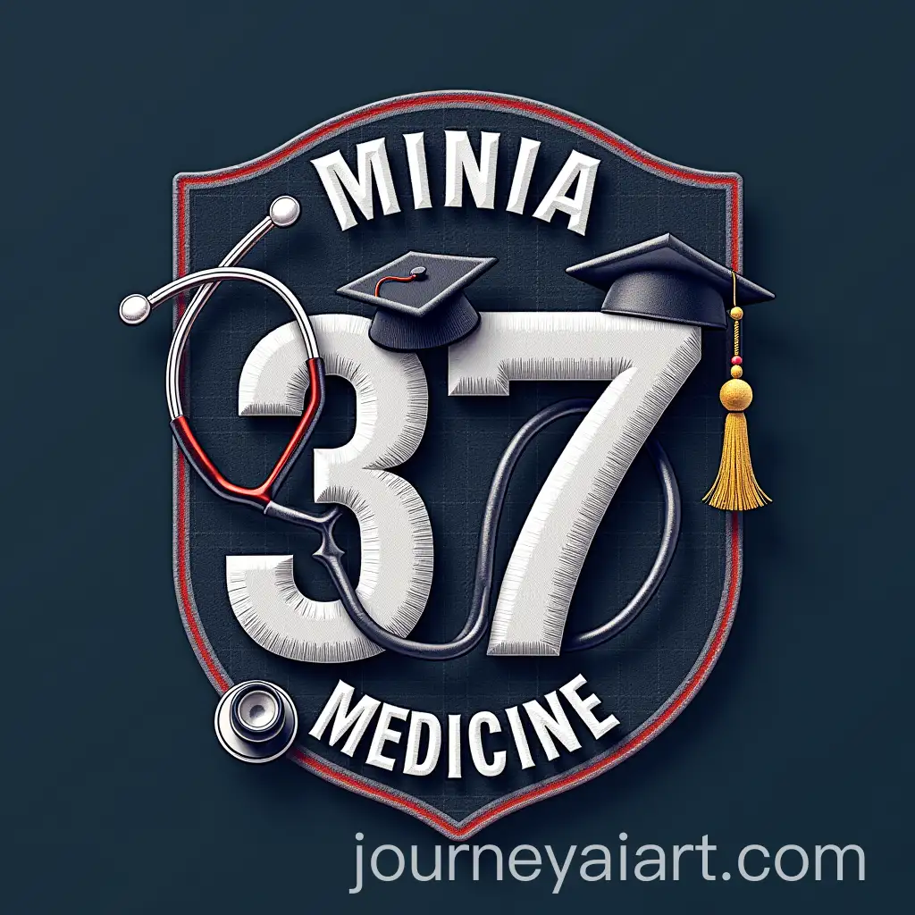Medical-University-Patch-Number-37-with-Stethoscope-and-Graduation-Hat