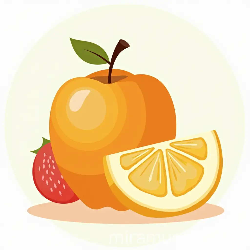 Vibrant Vector Illustration of Fresh Fruits