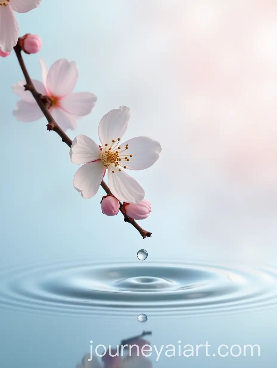 CloseUp-of-a-Jasmine-Branch-with-Reflections-on-Water