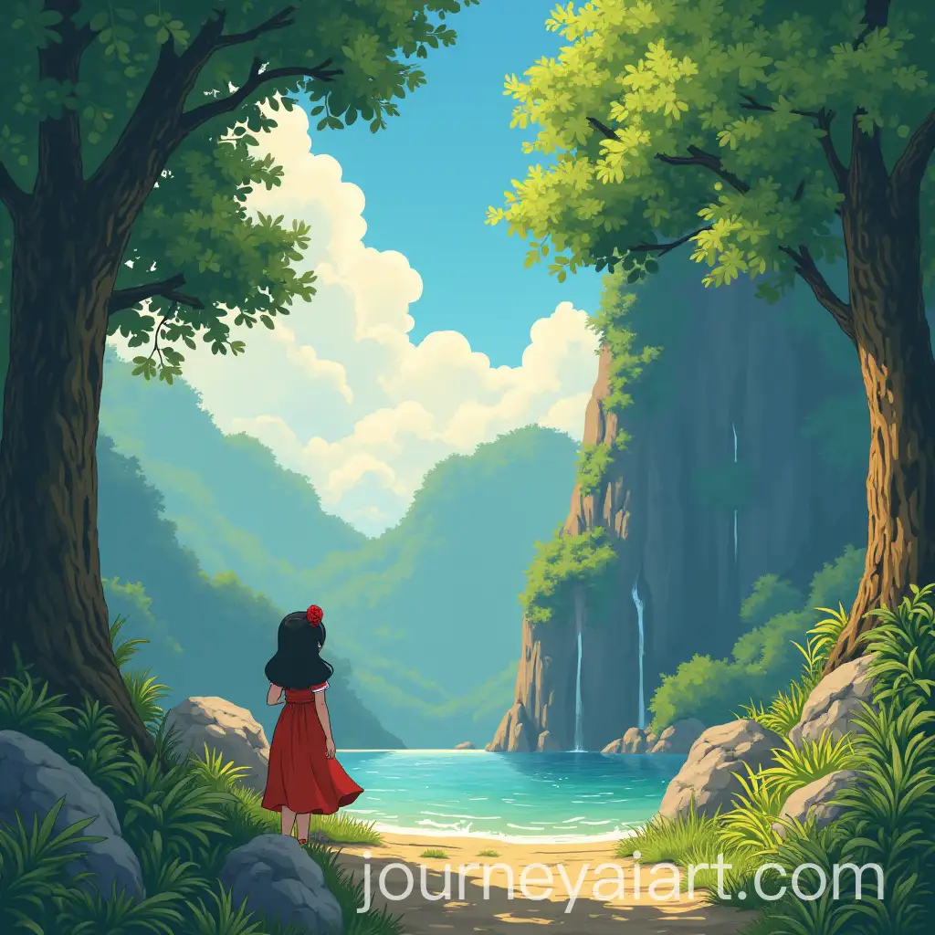 Ghibli-Style-Artwork-of-Enchanting-Landscape-with-Magical-Elements