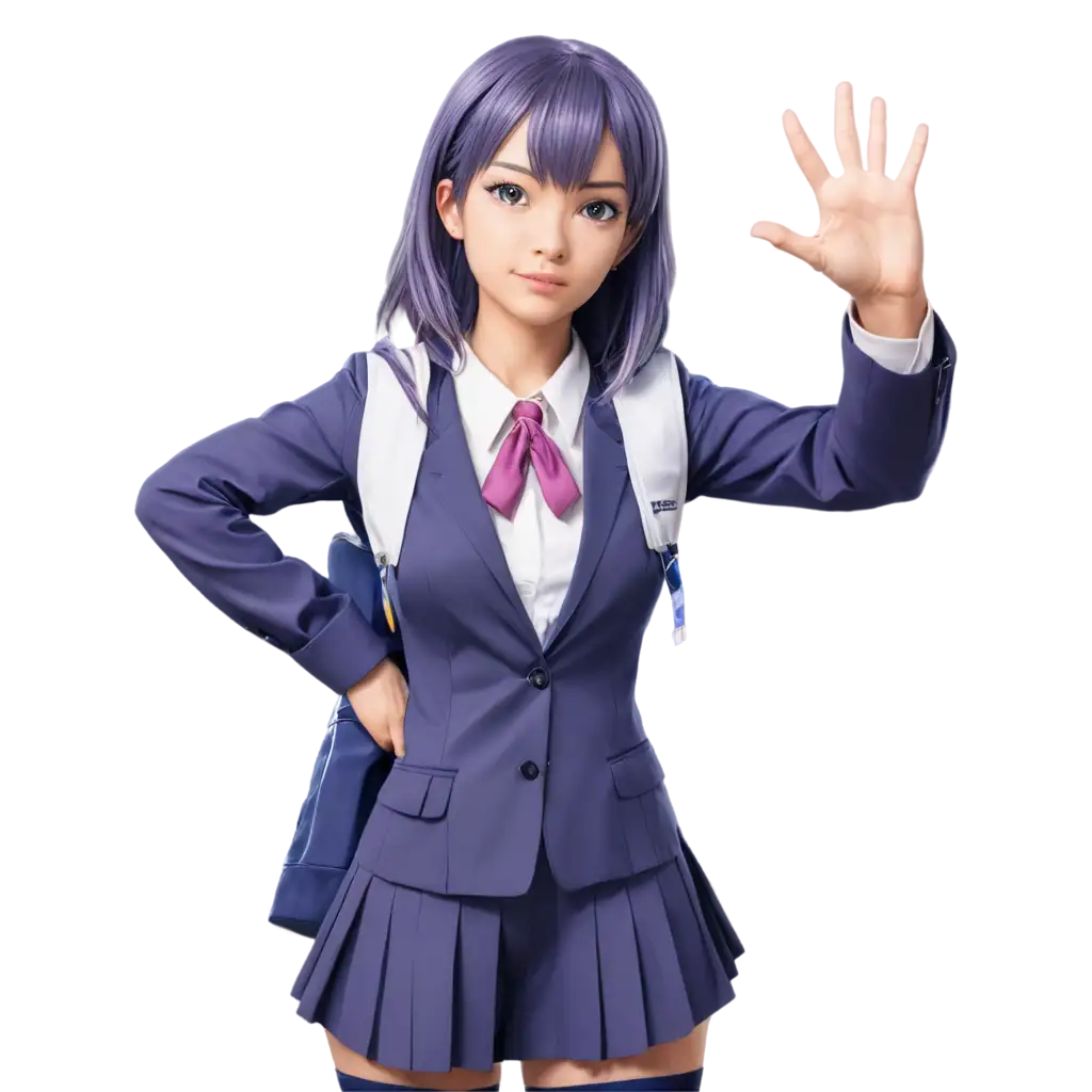 Ayane-from-Anime-Overflow-Selfie-PNG-School-Uniform-Design-for-Clear-HighQuality-Use