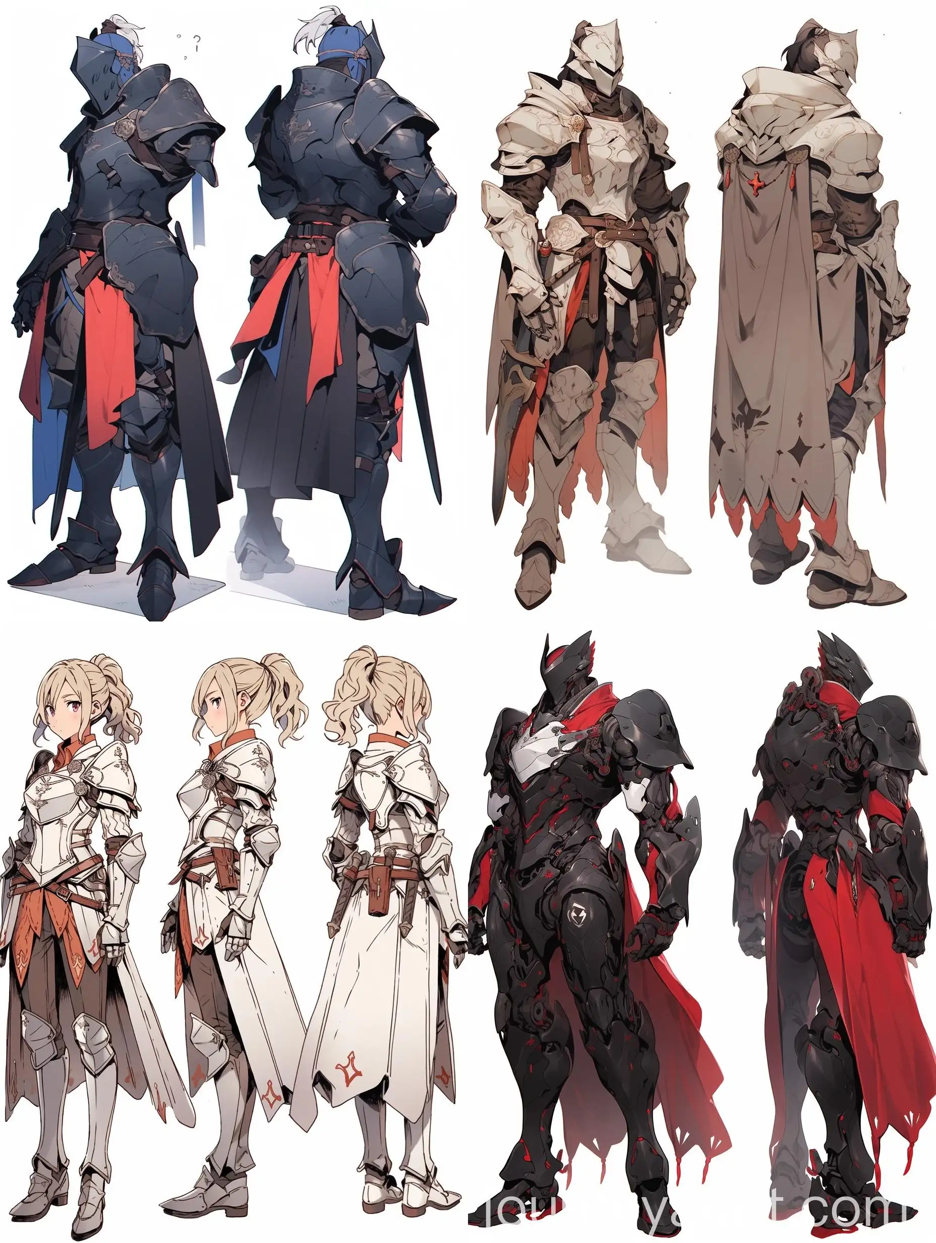 Medieval-Knight-in-Simple-Armor-Front-Side-and-Back-Views