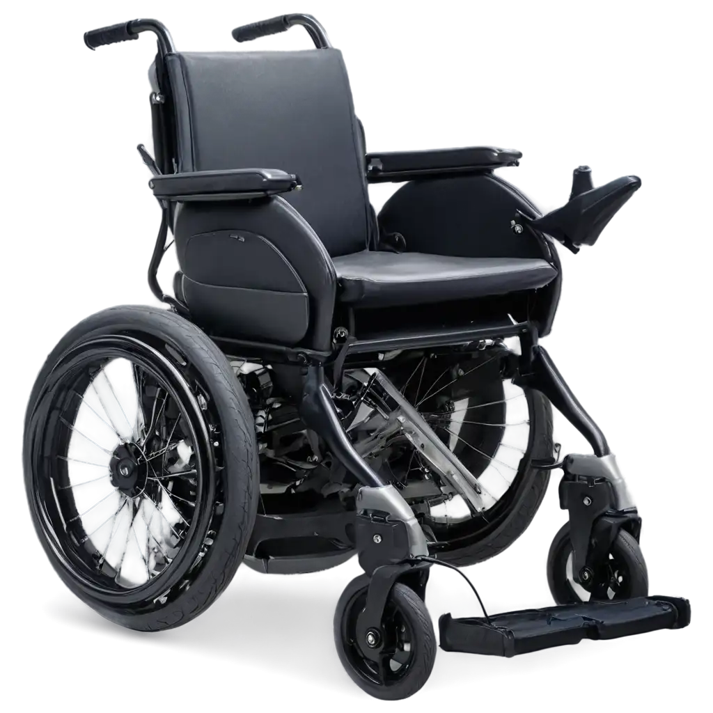 HighQuality-PNG-Image-of-a-Wheelchair-with-Rechargeable-Batteries-and-Four-Wheels