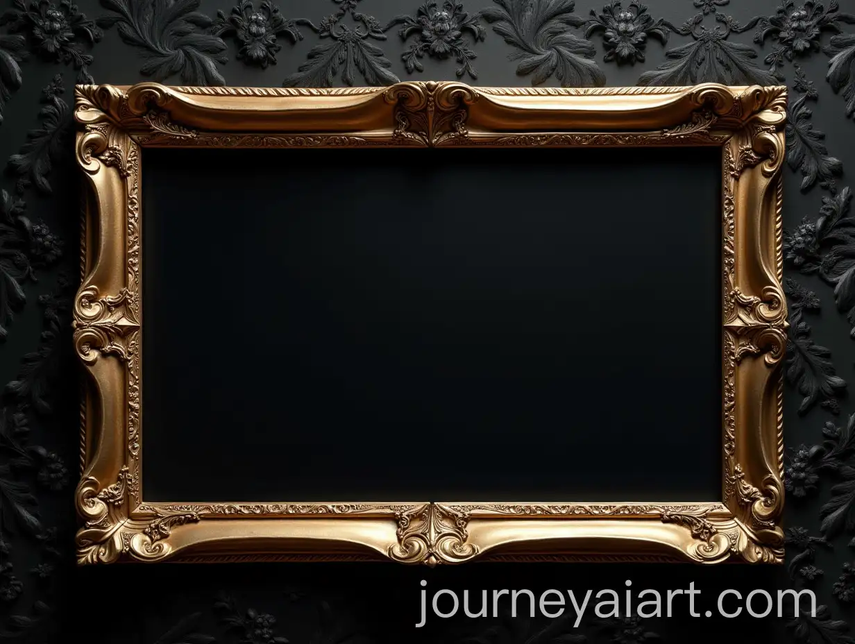 Dull-Ornate-Bronze-Frame-with-Intricate-Black-Background