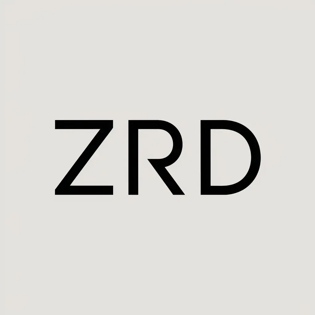 a vector logo design,with the text "ZRD", main symbol:ZRD,Minimalistic,be used in Nonprofit industry,clear background