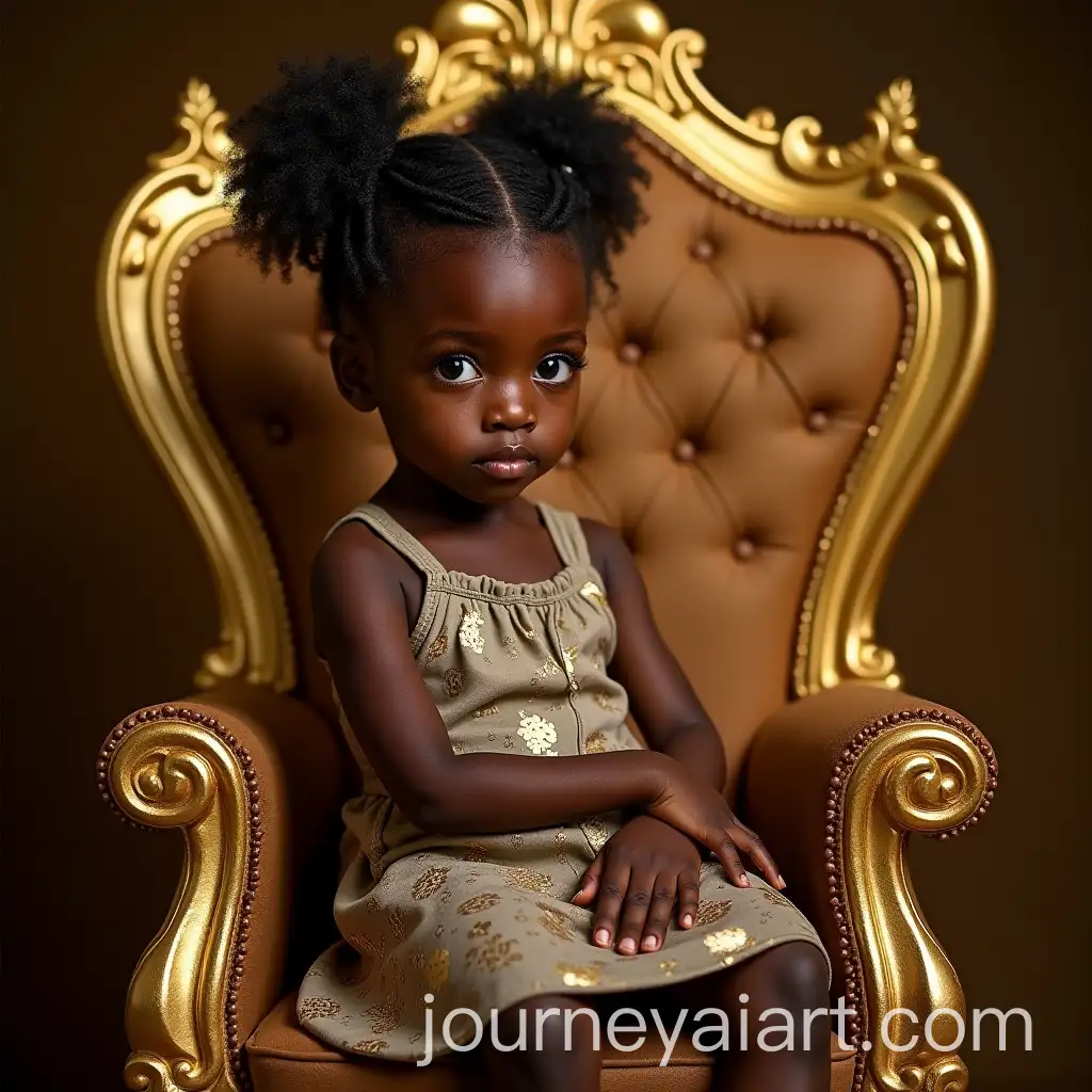 14YearOld-Mixed-GermanTogolese-Child-Sitting-on-a-Golden-Throne