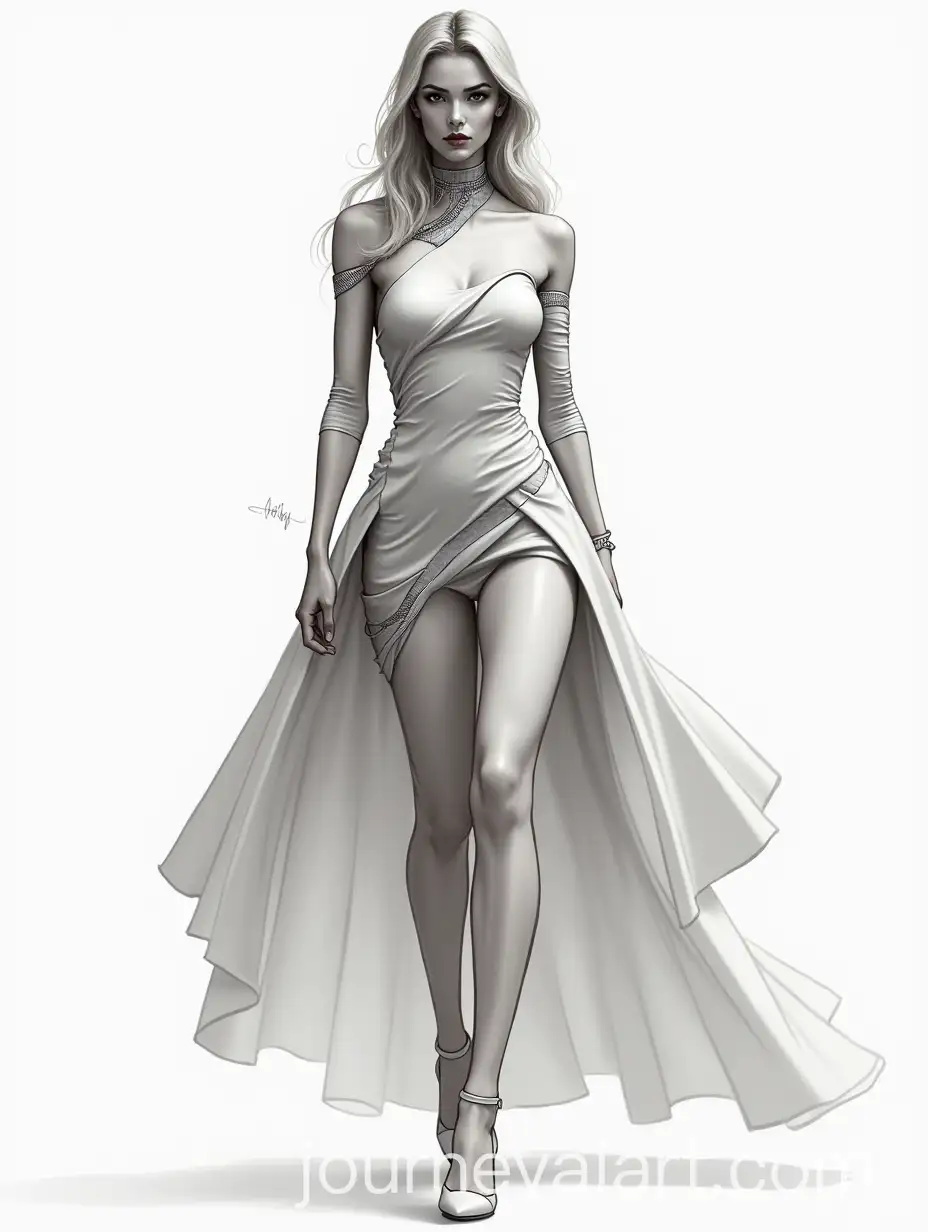 Mens-Futuristic-Haute-Couture-Fashion-Sketch-Featuring-Feminine-Dress