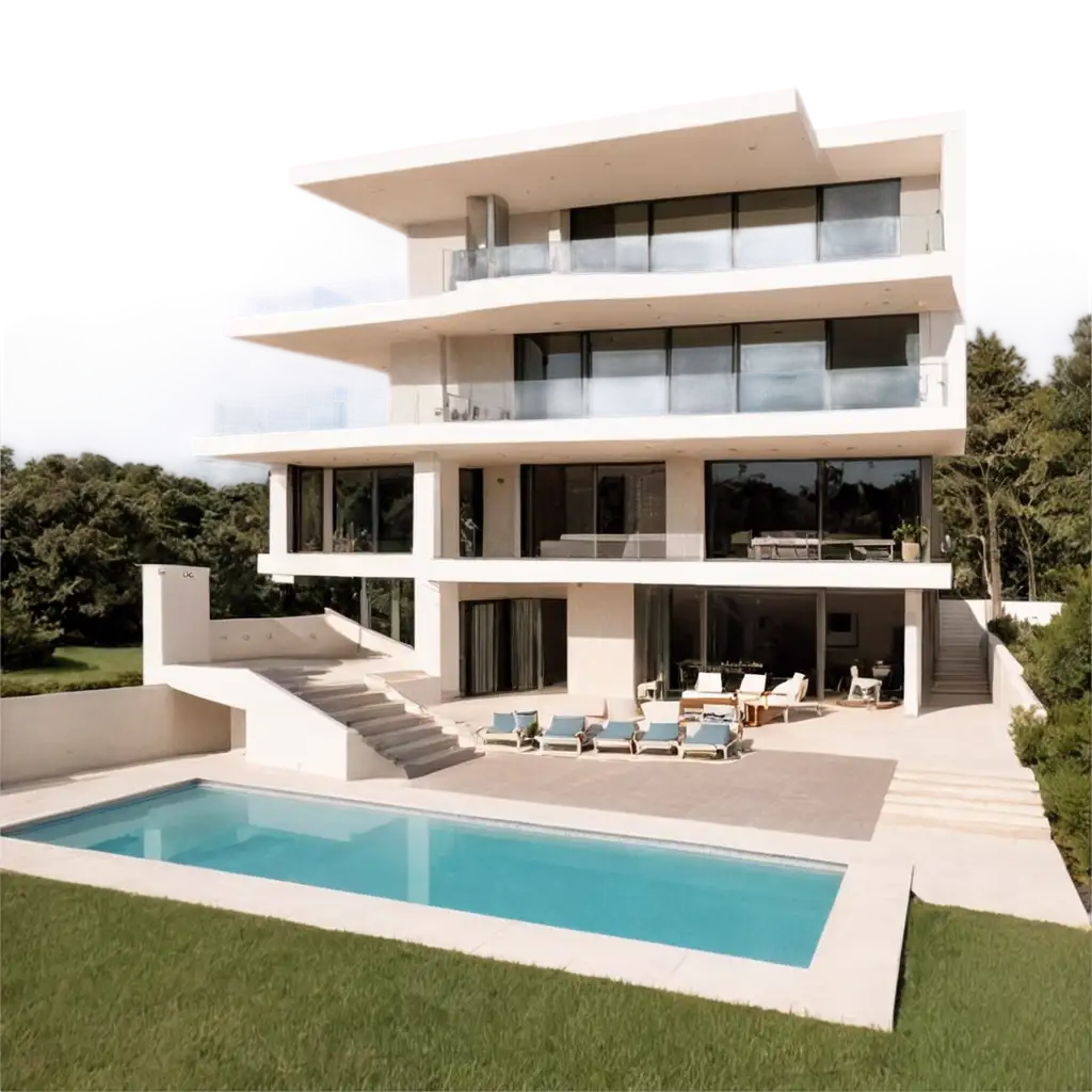 Luxurious-Duplex-House-with-Large-Balcony-and-Pool-HighQuality-PNG-Image