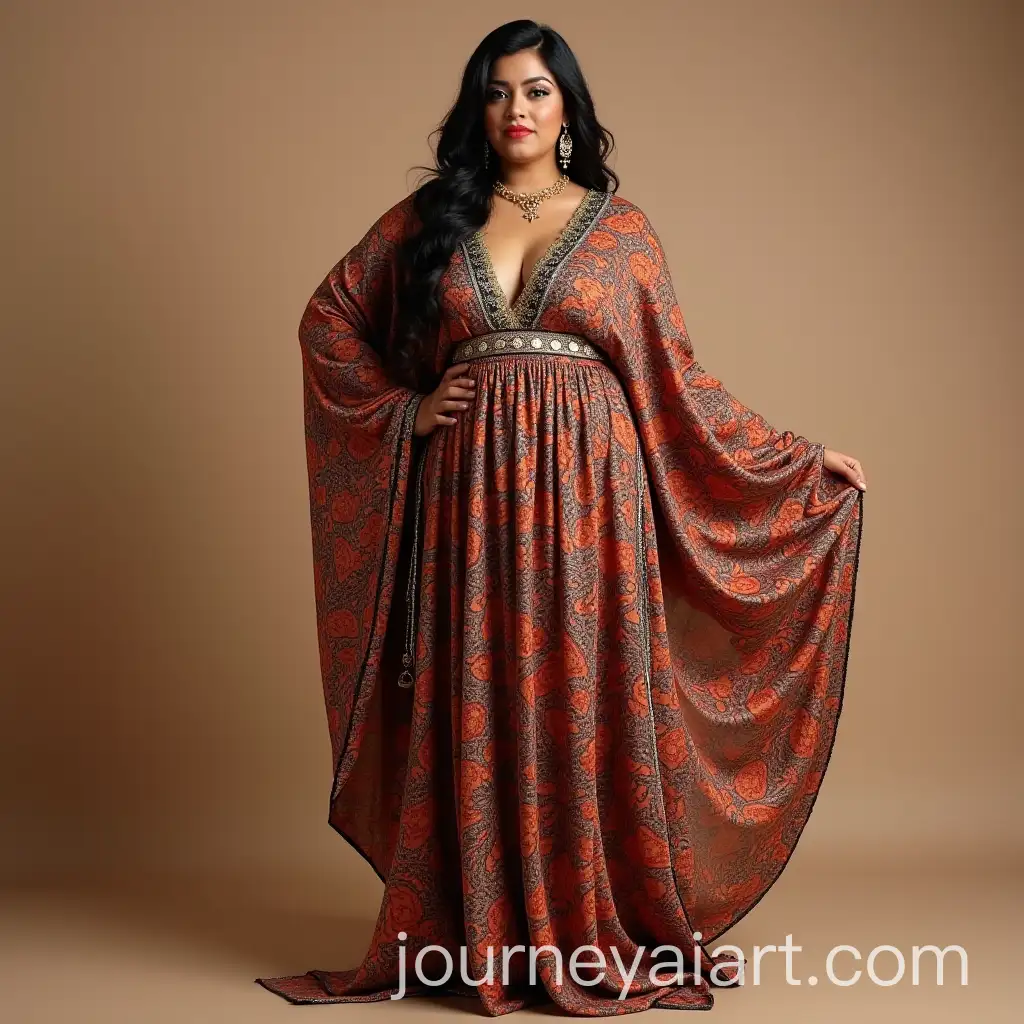 Elegant-Moroccan-Woman-in-Curvy-Kaftan-StandingAI-Image-Prompt-Expansion-Gracefully