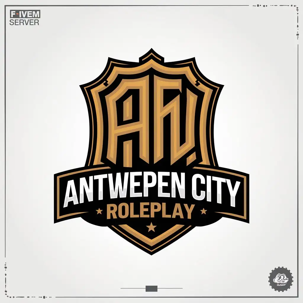 LOGO Design for Antwerpen City Roleplay Shield Symbol with Mafia Vibes for FiveM Server