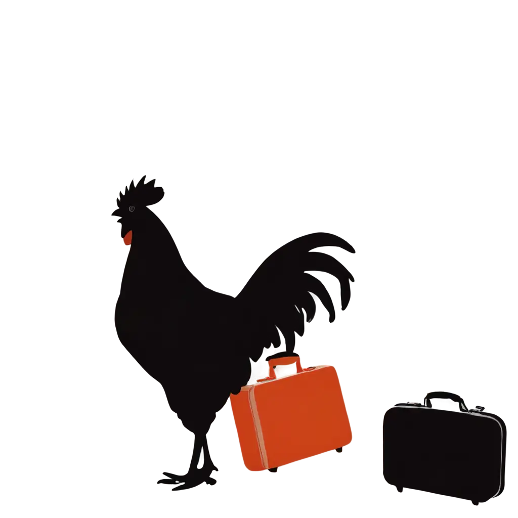 Silhouette-of-a-Chicken-Carrying-a-Suitcase-PNG-Image-Quirky-and-Memorable-Visual-Content