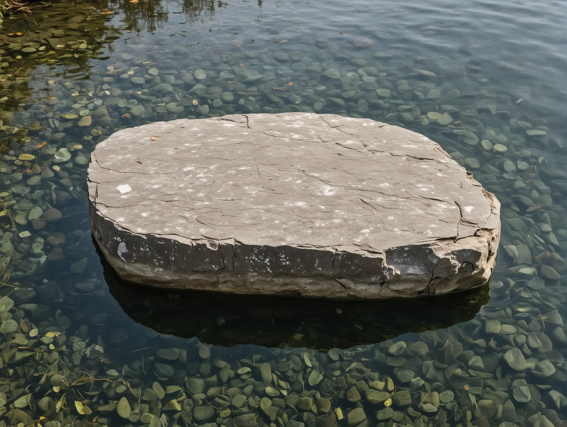 Flat-Stone-in-Water-Side-View