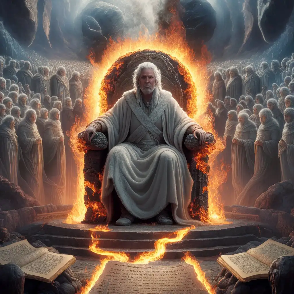 The Ancient of Days on His Fiery Throne