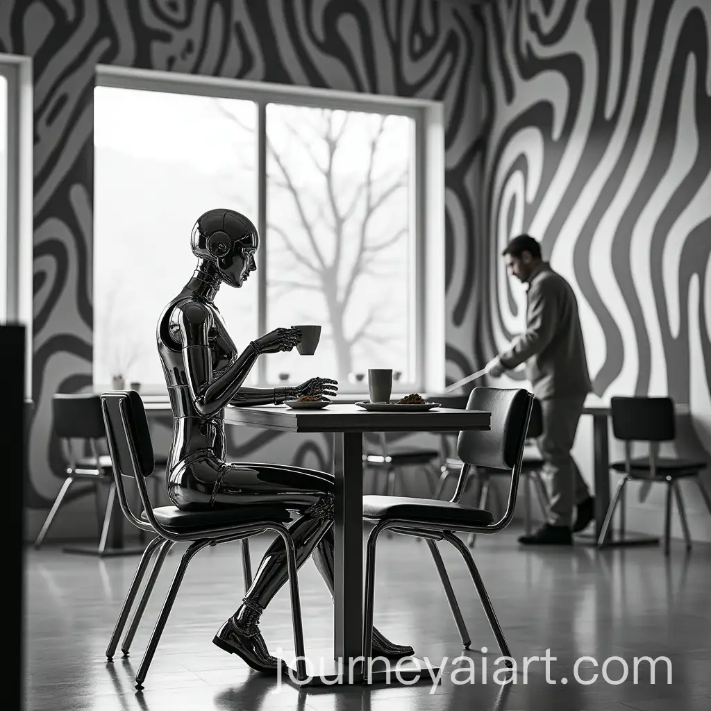 FAI-Image-Prompt-Expansionuturistic-Chrome-Android-in-Minimalist-Op-Art-Caf-with-Bauhaus-Chair