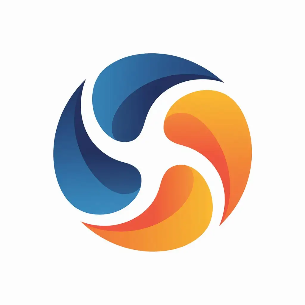 LOGO Design for Simple and Silky Disc Blue and Orange Colors for Internet Industry