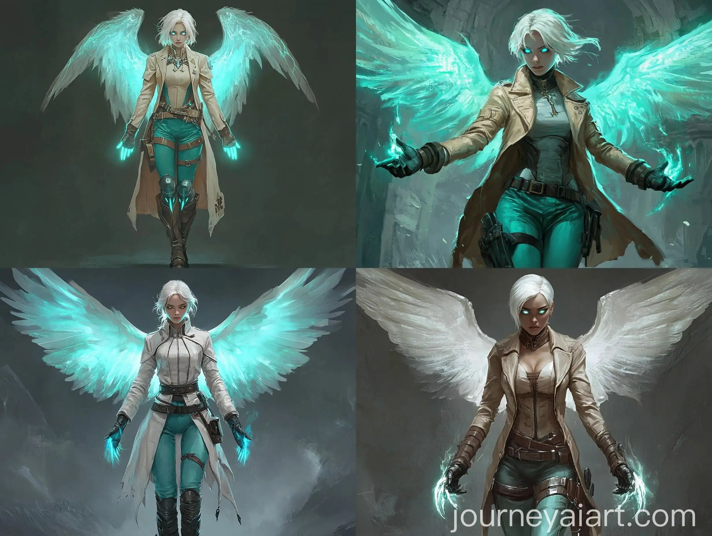 Powerful-Cyan-Angel-in-Dark-Castle